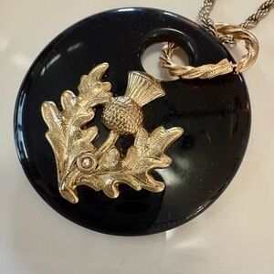 Lisi Lerch Gold Scottish Thistle Necklace ( Bosom Buddies)